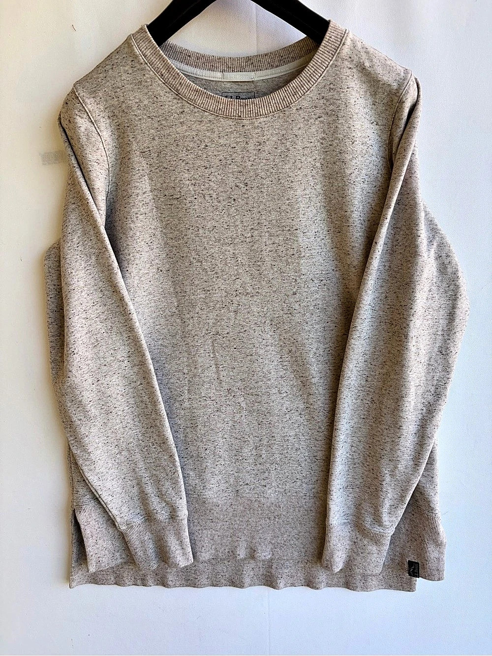 L.L. Bean Airlight Knit Pullover Sweatshirt L Tall Tan Cream Oatmeal Heather